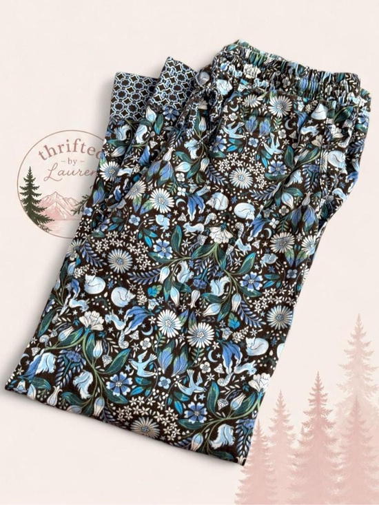 Vera Bradley Other - Vera Bradley Women’s Pajama Lounge Pants Size Large Blue Floral Print Sleepwear